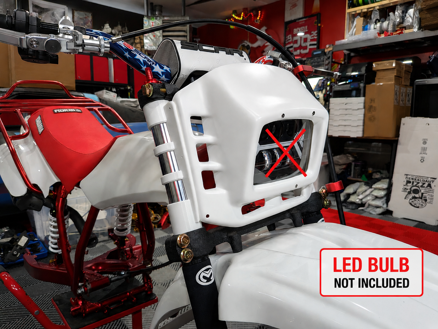 Yamaha BW200 / BW350 Big Wheel LED Headlight Bezel Mount Bundle – OEM & DC Plastics Compatible