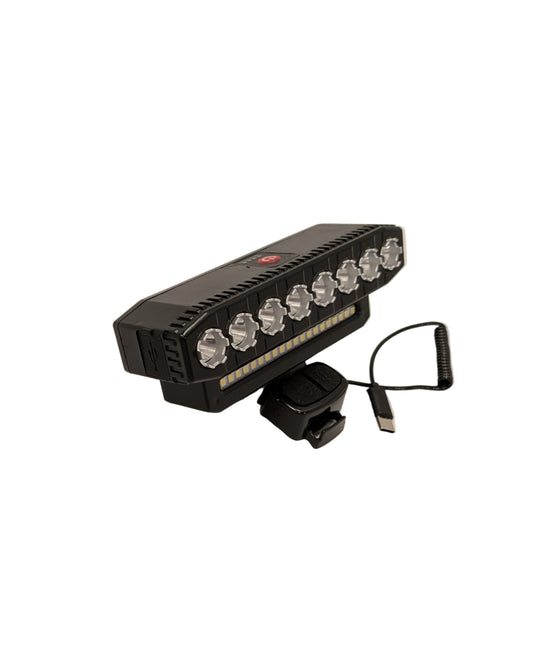 Custom Fit Headlight & Horn for Tuttio Soleil Fork – 8 LED Rechargeable
