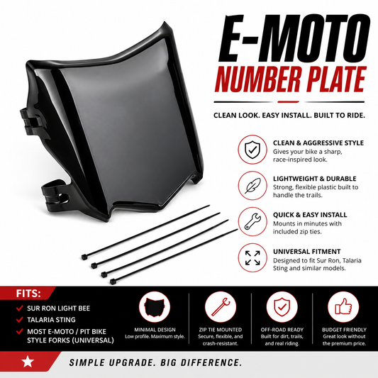Universal E-Moto Number Plate (Sur Ron / Talaria Style Fitment)